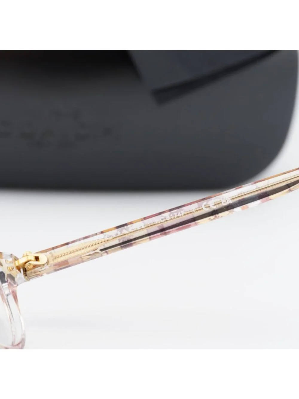 Coach HC6174F 5695 Rectangle Eyeglasses 54mm - Transparent Pink Floral Print